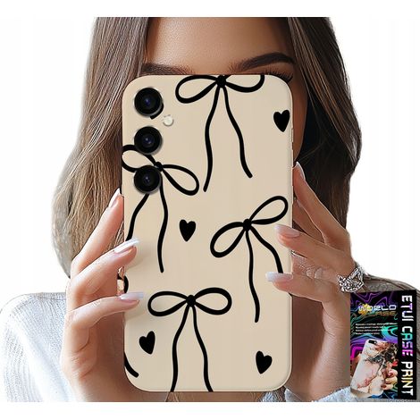 Custodia per Samsung Galaxy A14 5G - fiocchi beige con motivi alla moda (1/5)