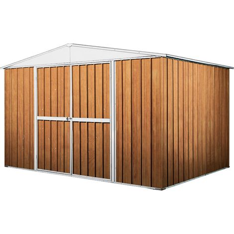 Casetta Box da Giardino in Lamiera di Acciaio Porta Utensili 360x175x215 cm Enaudi Legno (1/4)