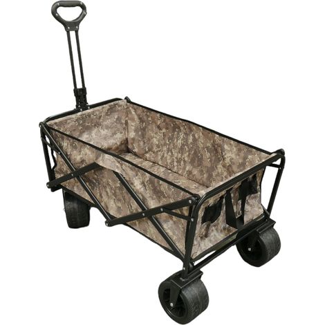 Faltbarer Transportwagen Strandwagen Outdoor Bollerwagen Faltbar Klappwagen Kinder Handwagen Klappbar 50 kg Tragfähigkeit 90 Liter (1/5)