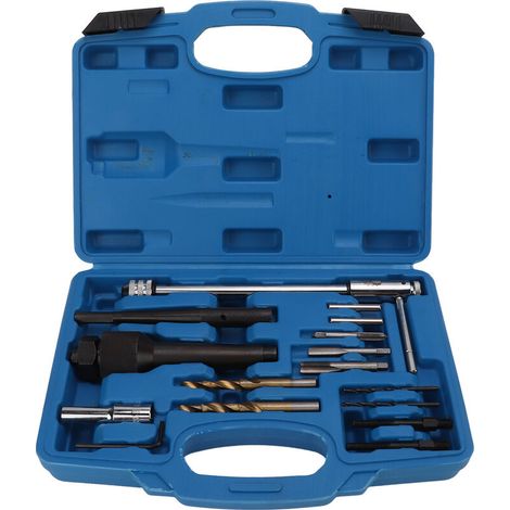 Glow plug removal tool, Portable, made of metric steel, safe for damaged 8mm and 10mm glow plugs, 16 pieces (1/5)