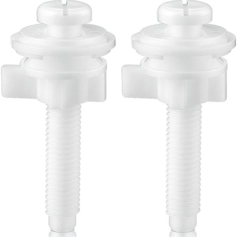Lntyq Vis de couvercle de toilette, vis de siège de toilette,Boulons de couvercle de siège de toilette avec rondelles 2 pièces - Accessoires de siège de toilette, attaches, jeu de boulons de