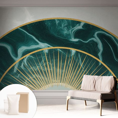 Fototapete Tapete Vliestapete mit Kleber Büro Wandgestaltung - Wanddekoration Wohnzimmer Eleganter Marmor 312x219 cm (1/5)