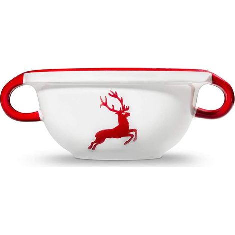 Gmundner Keramik Rubinroter, Hirsch Weitling (Ø 17cm)