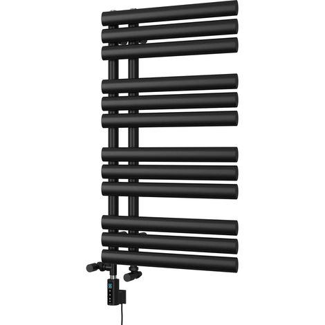 Percival - Black Dual Fuel Towel Rail H884mm x W500mm Thermostatic WIFI (1/3)