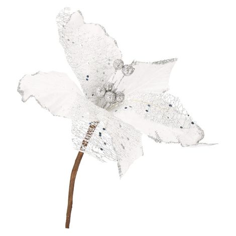 Stella di Natale bianca, decorazione natalizia.