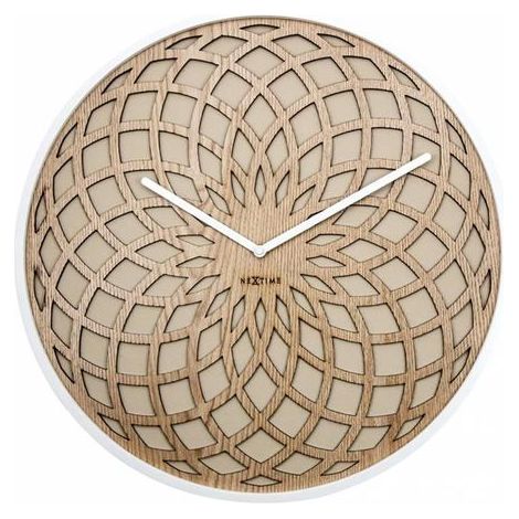 NeXtime 3149BE horloge de table ou murale de quartz Circle Beige, White (1/5)