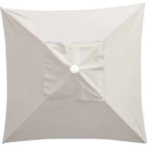 Toivize-Toile de Remplacement Parasol Carré 2x2m - 4 Baleines - Polyester 160G - Beige - Lot de 10