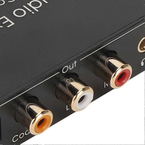 Extracteur de son ARC avec sortie HD 192 kHz, sortie optique SPDIF, port casque 3,5 mm, convertisseur audio numérique-analogique compatible avec les téléviseurs home cinéma intelligents. WHBYV (1/4)