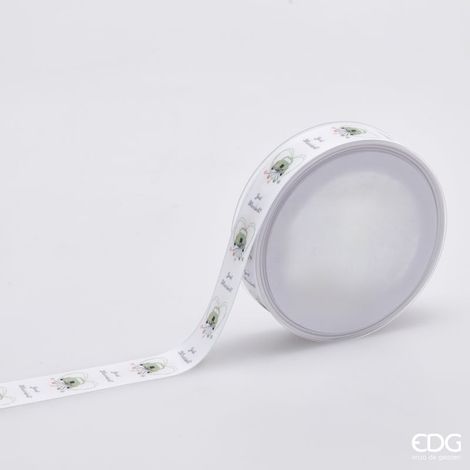 EDG Enzo De Gasperi Nastro Merry Me H 2,5 Cm L 20 Mt White