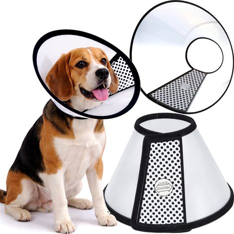 Collare protettivo post-operatorio per cani e gatti, lunghezza 32-39 cm, Bubu Pets