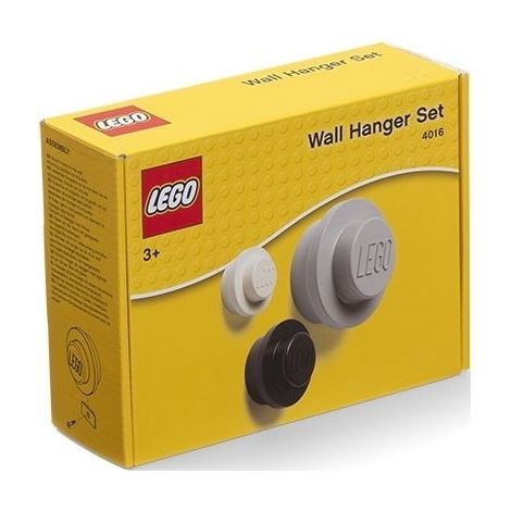 Crochets muraux emblématiques LEGO - Ensemble de 3 pièces - Polypropylène