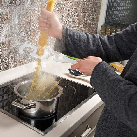 Mesure-spaghetti en acier inoxydable 4 portions, forme S, durable et pratique pour la cuisine (1/5)