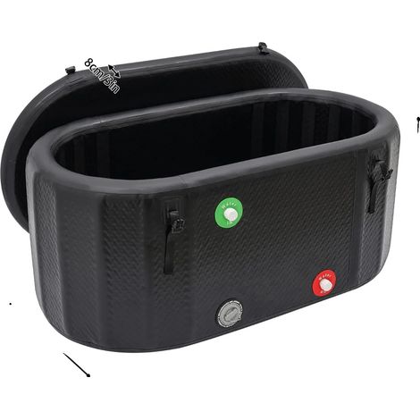 Baignoire Gonflable, Design Portable, Comprend des Accessoires, noir (1/2)