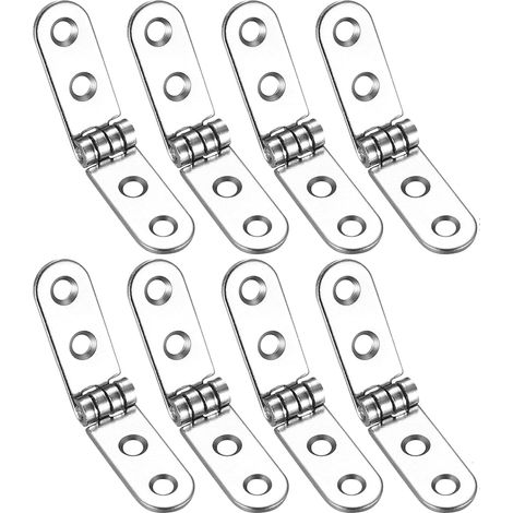 bisagras plegables de 180 grados, bisagras abatibles, bisagras de puerta independientes, para máquina de coser, 7,61,50,17 cm, plateadas (1/5)