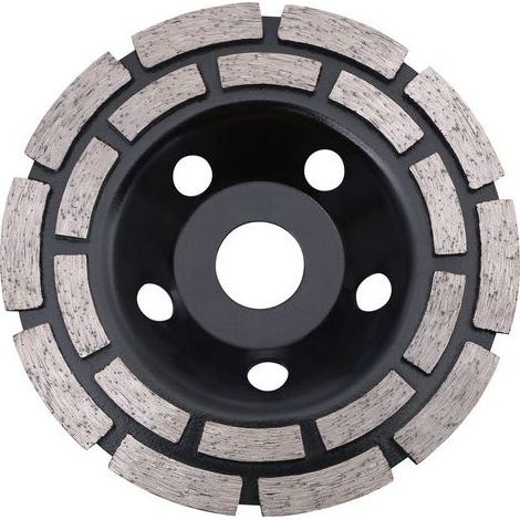 1 disque diamant abrasif 125 mm, meule boisseau double rangée, pour béton, pierre, granit, maçonnerie (1/5)
