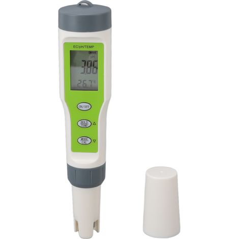 Stylo Testeur 3 en 1 Qualité Eau - Mesure Précise pH, Température et Conductivité (EC) avec Poudre de Détection