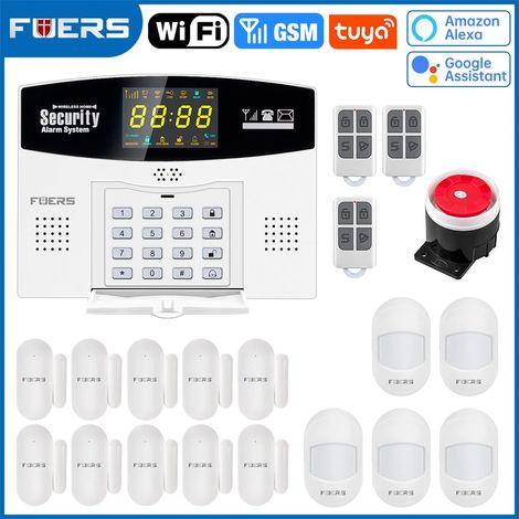 (Pack 11) Système d'alarme antivol Wi-Fi/GSM pour maison connectée avec écran LCD couleur (1/5)