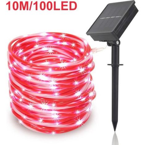 Guirlande Lumineuse Extérieur Solaire,10M 100 LED Guirlande Guinguette Extérieure Etanche Décoration Lumière (1/4)