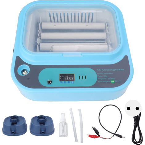 Couveuse automatique à œufs avec ajout d'eau, contrôle de température, retourneur 6 œufs, double alimentation, machine d'incubation pour poules, oies, canards, prise UE 220V (1/5)