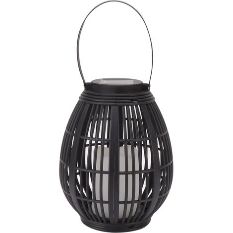 Eosnow Solar-Gartenlaterne, LED-Solarlaterne für den Außenbereich, wasserdicht, dekorative Rattan-Laterne für Terrasse, Weg, Innenhof