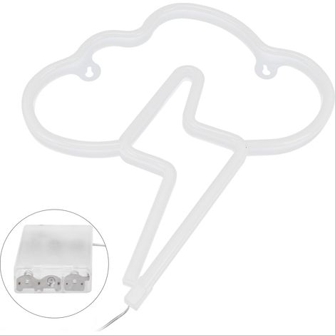 Lumière LED néon portable sur batterie, veilleuse innovante rose et jaune pour chambre d’enfant et salon (1/5)