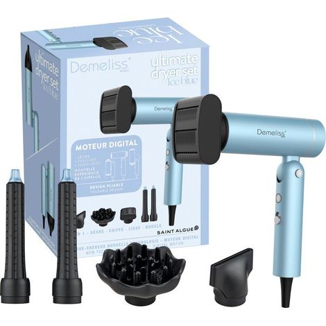 Multistyler Haartrockner - SAINT ALGUE - Demeliss Ice Blue 26 - Faltbar - Kompakt - 1300 W (1/5)