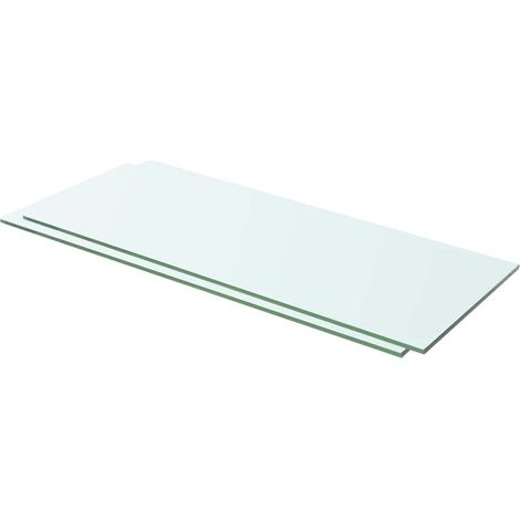 vidaXL Mensole in Vetro Trasparente 2 pz 60x20 cm