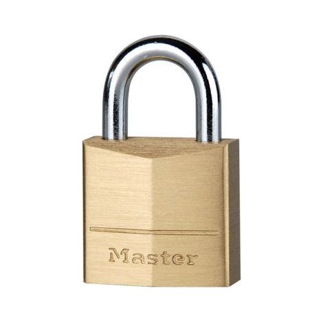 Master Lock 120EURT Envase de 2 Candados Pequeños de Ancho con Cuerpo de Latón Macizo, Dorado, 3,4 x 2 x 1 cm