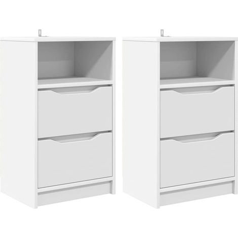 Maison Exclusive - Nachttische 2 pcs Weiß 40 x 30 x 467 cm Holzwe