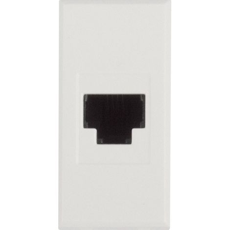 Presa telefonica RJ11 1 modulo Bianco serie Whitek S44 Ave 446024