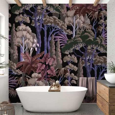 Papier peint panoramique - Forêt tropicale - 255 cm x 255 cm (1/4)