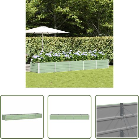 Pot de terrasse - Jardinière Vert 400 x 80 x 45 cm Acier (1/5)