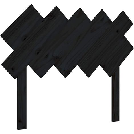 Maison Exclusive - Cabecero de cama madera maciza de pino negro 1 (1/5)
