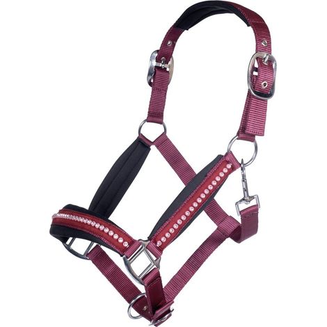 Full, Schwarz und Rose Gold 9178: Nylonmopp mit gepolstertem Stirnband und Nasenpad und Strass Berry Muster (1/3)