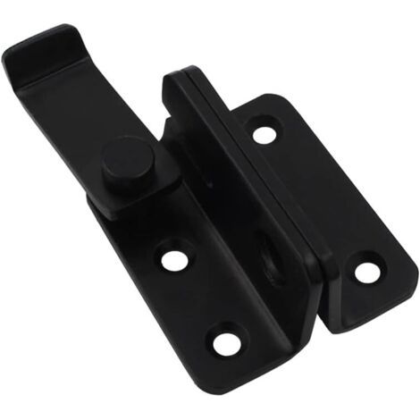 PA Scheunentürschloss-Hardware, Edelstahl-Türriegel, Sicherheits-Kippriegel, Scheunentürschloss, geeignet für Garten, Badezimmer, Außenbereich, Garage, Fenster, Zuhause (schwarz links)