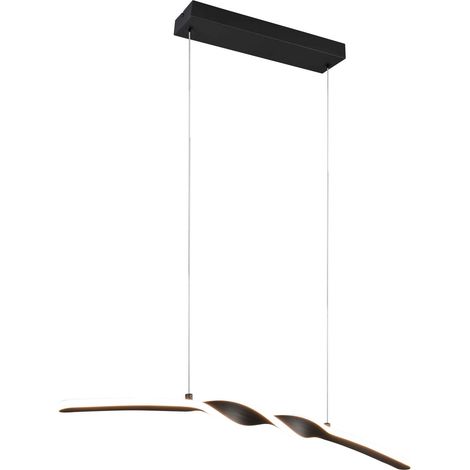 Lampada a sospensione LED, metallo, nero, L 80 cm, Ginko (1/5)