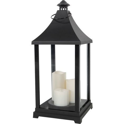 XXL Laterne inkl 3 LED Kerzen mit Timer-DMC8138
