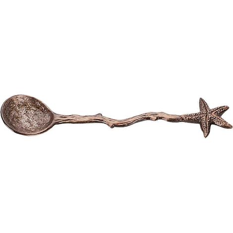 Cuillère à café vintage effet martelé en alliage de zinc, motif libellule, étoile et branche, pour la cuisine (TPHBronze RougeB). (1/5)