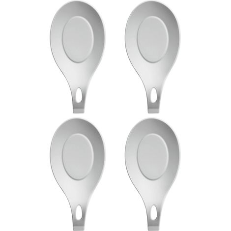 Spoon Rest - Food Grade Silicone - Heat Resistant Up To 230°C - Non Slip Base - For Kitchen Counter And Stove Top - Pack Of 4 (1/5)