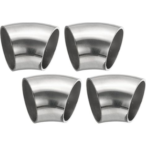 4pcs Coude À 45 Degrés Avec Mandrin, 60mm Diamètre Extérieur Acier D'Échappement Raccord De Tuyauterie Inoxydable 304 Pour Tuyau - 32mm (1/5)