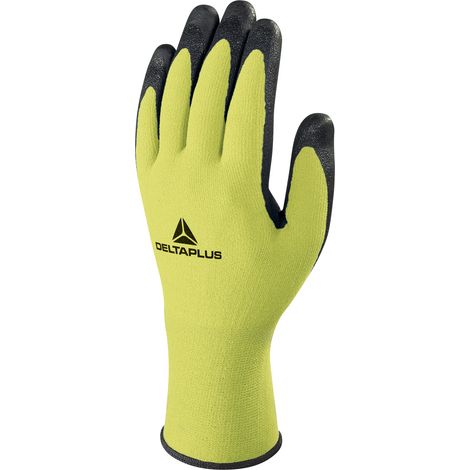 Gants de manutention Delta Plus APOLLONIT VV734 taille 8, Respirant, Jaune fluorescent-noir ( Prix pour Paquet de 12 Paires )