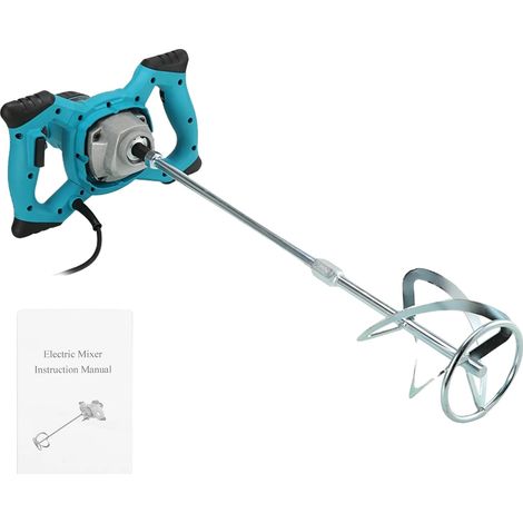 Batidora portátil de paletas, control de 6 velocidades, mango ergonómico, azul. (1/2)