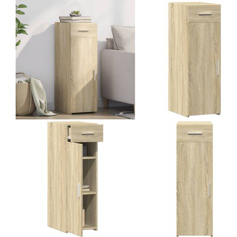 Sideboard Sonoma-Eiche 30x42,5x93 cm Holzwerkstoff - Schreibtisch - Kommode - Regal - Möbelstück - Wohnraumgestaltung - Home & Living (1/5)