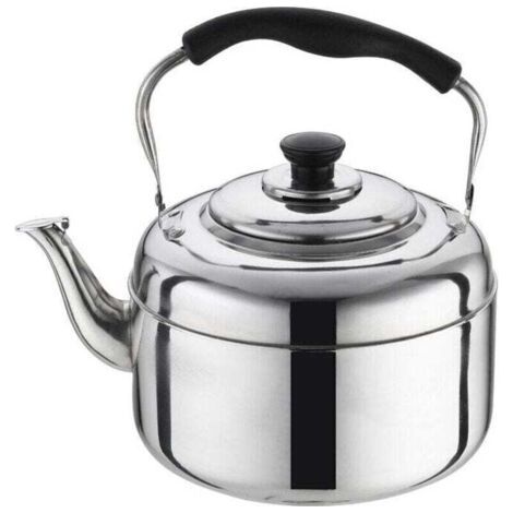 2L Bouilloire de cuisinière, Inox Théières pour Cuisinière, Bouilloire gaz, Poignée Résistante à la Chaleur, Théière Inox