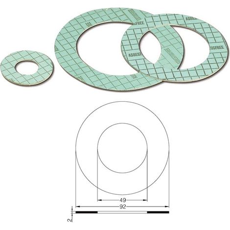 Guarnizione per flange PN 10/16 DN 40 asbestosfree mm.2 102700AV40
