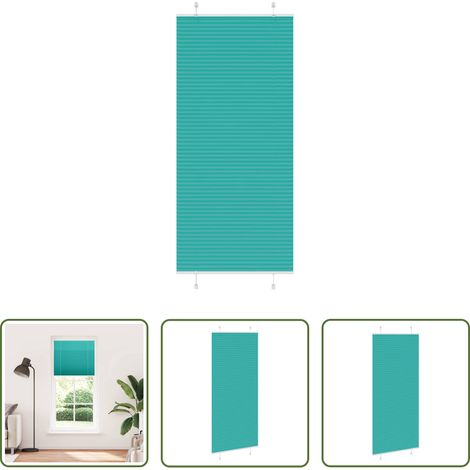 vidaXL Sonnenschutz -  Plissee Petrolgrün 100x200 cm Stoffbreite 99,4 cm Polyester (1/5)