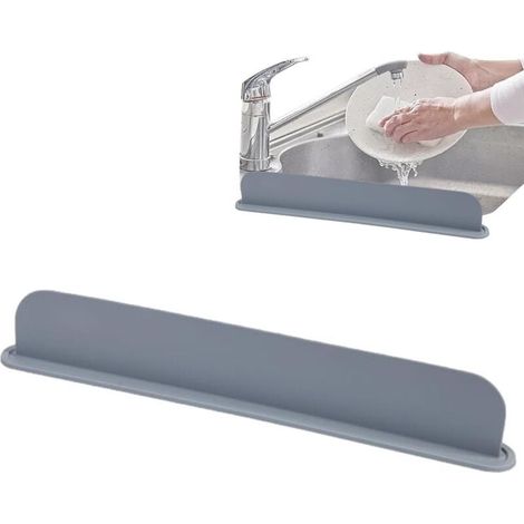 Protection anti-éclaboussures en silicone pour évier de cuisine, protection anti-éclaboussures extra longue pour l'évier - Protection anti-éclaboussures, réutilisable pour robinets de salle (1/4)
