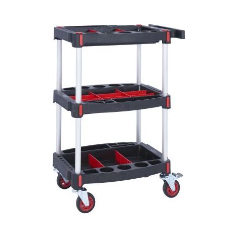 Plateau à outils RS PRO, Aluminium, largeur 550mm, 8kg, longueur 460mm, Hauteur 1310mm ( Prix pour 1 )