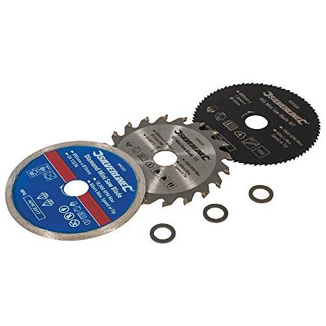 Set di lame TCT HSS diamantata per mini sega 3pezzi Silverline foro 15mm (1/3)