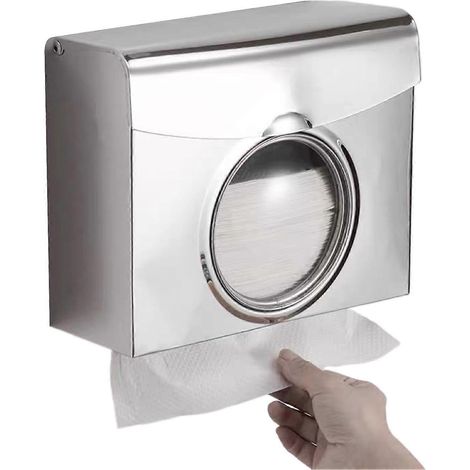 Distributeur de papier toilette à rouleau unique, format jumbo, fixation murale, en plastique dense, étanche et transparent noir. (1/5)